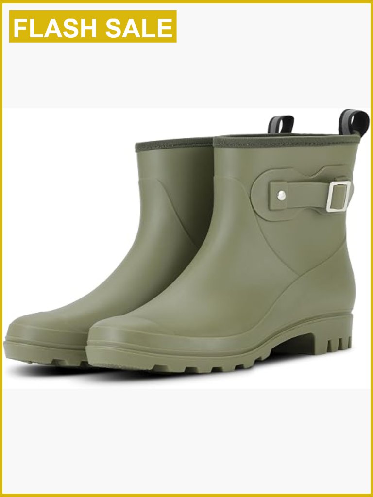 Waterproof Chelsea Ankle Rain Boots Rubber Garden Shoes